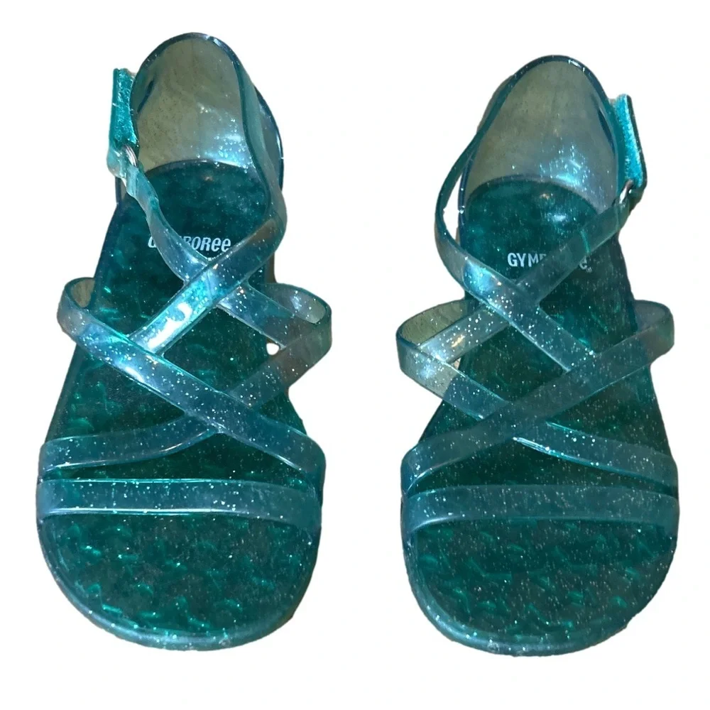 Gymboree Glittery Green Jelly Sandals for Kids